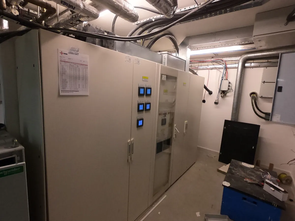 Switchgear in a plant room